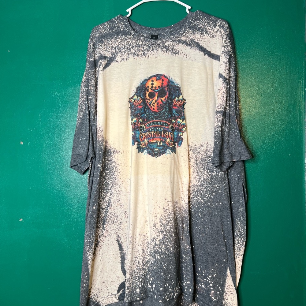 🔴Gildan Black and Cream Softstyle Tee- Camp Crystal Lake